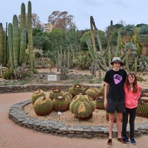 Jay and Sarah in the cactus garden of Parque de la Paloma